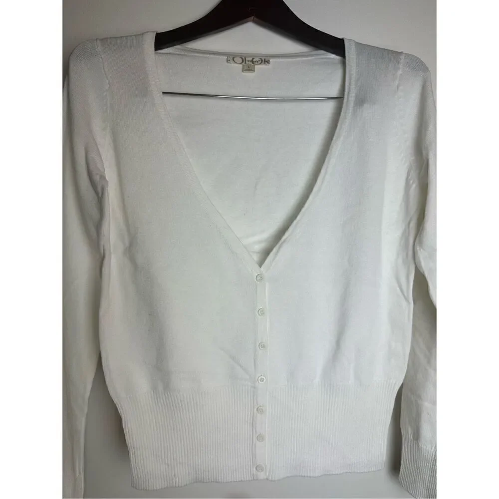 White long sleeve cardigan